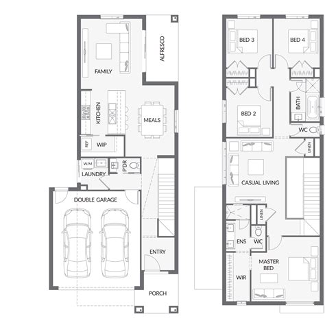 www.urbanedgehomes.com.au home-designs double-storey empata | Narrow house plans, House plans 2 ...