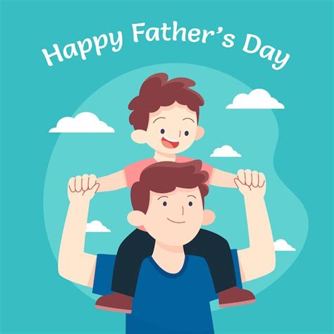 Free Vector | Flat father's day illustration