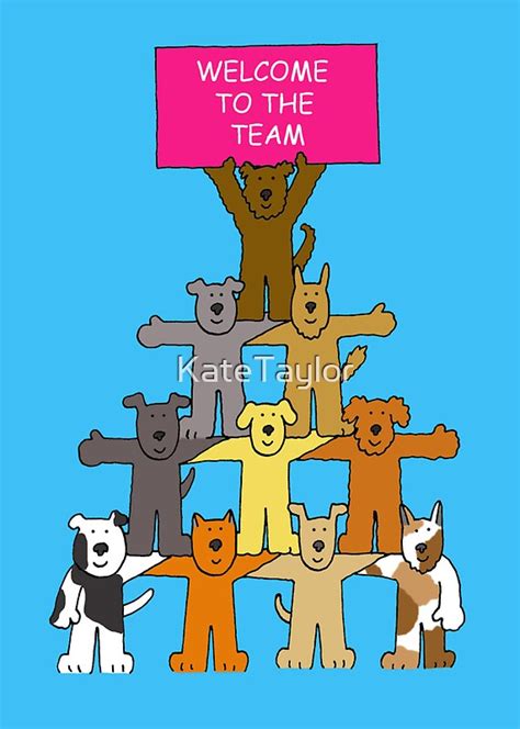 "Welcome to the team cartoon dogs." Stickers by KateTaylor | Redbubble