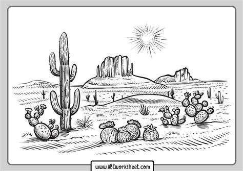 Desert Coloring Sheets