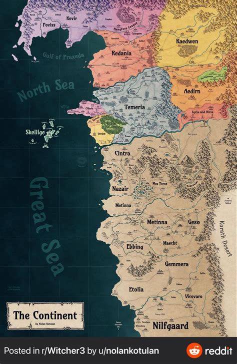 Map of Middle Earth - Fantasy World Map