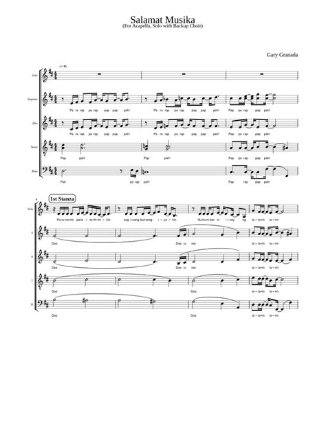 Salamat, Salamat Musika (SATB) Sheet music for Voice | Download free in ...