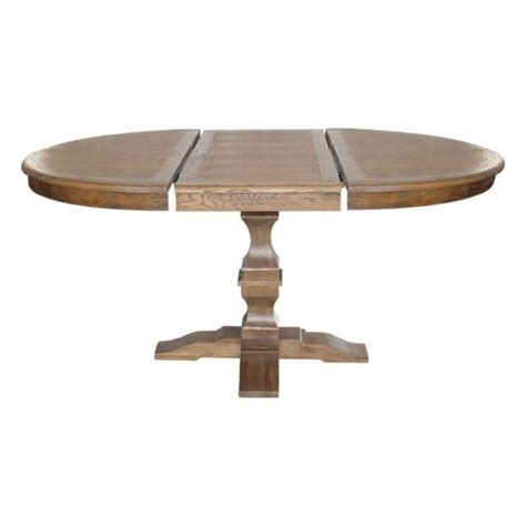 French Provincial Classic Oak Extendable Round Dining Table | Dining ...