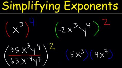 Division Properties Of Exponents Examples