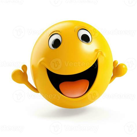 AI generated Smiling Yellow Emoticon Face Emoji Isolated on White Background 35497925 Stock ...