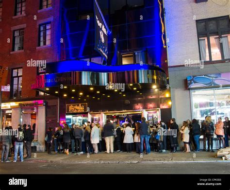 Night time Crowd outside Blue Note Jazz Club, Greenwich Village, NYC Stock Photo, Royalty Free ...