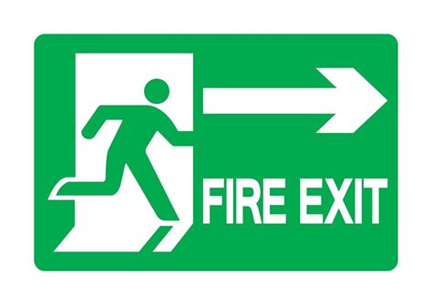 Fire Exit Emergency Green Sign 2301057 Vector Art at Vecteezy