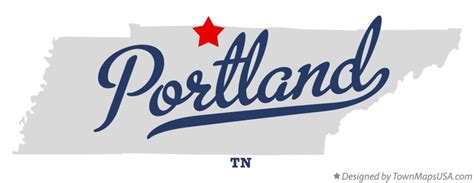 Map of Portland, TN, Tennessee