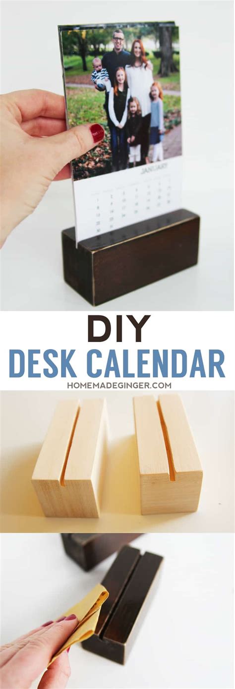 DIY Photo Desk Calendar – Homemade Ginger