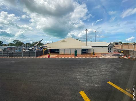 Terminal at Broome Airport, Western Australia, seen from aboard VH-VXH ...