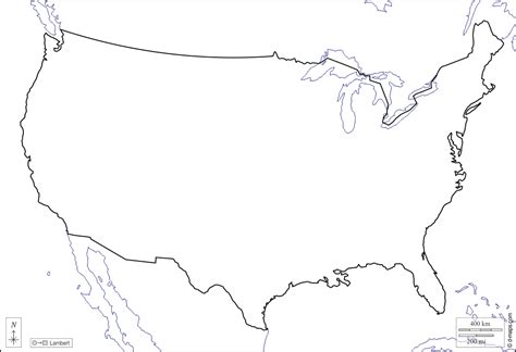 usa map outline Map of usa outline with states - WorldMap US