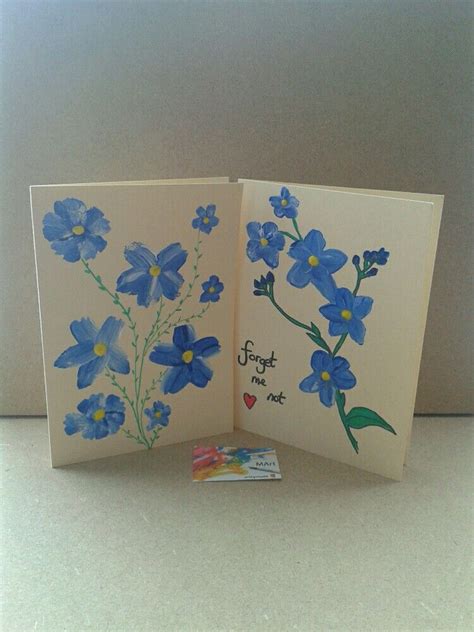 Forget me not cards. artbyma66 | Card art, Cards, Art