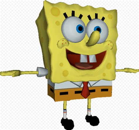 HD SpongeBob Cartoon Standing 3D Illustration PNG | Citypng