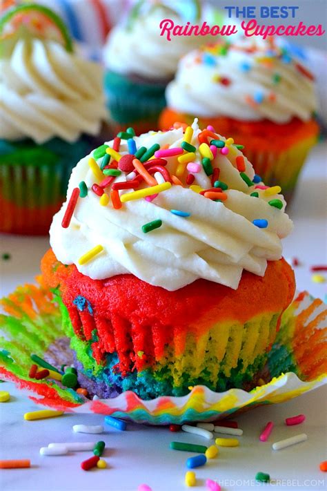 The BEST Rainbow Cupcakes | The Domestic Rebel