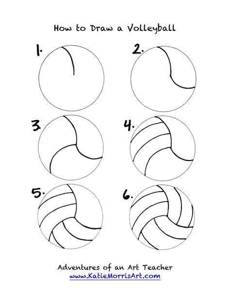 Simple Volleyball Drawing