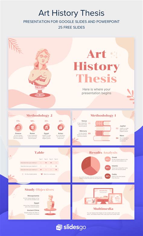 Art History Thesis Google Slides theme & PowerPoint template | Powerpoint presentation design ...