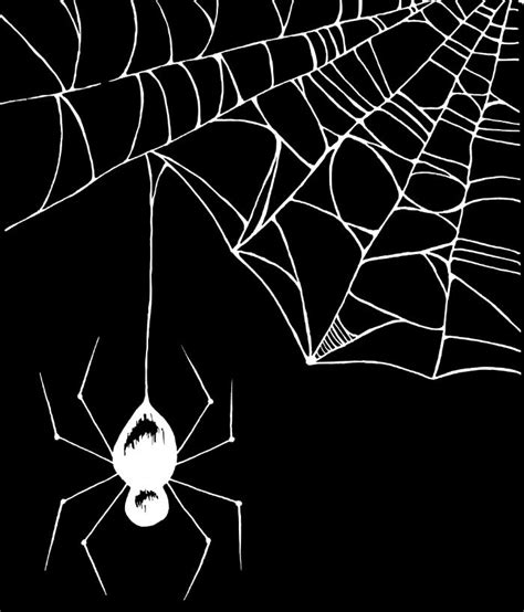 Spider White Art Print by Chrystal Elizabeth | Society6 | Spider art, Spider web drawing, Spider ...