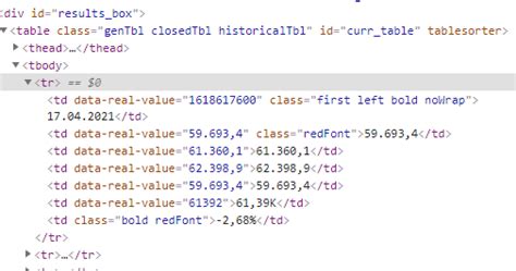 python - I want to get some values of a table with selenium - Stack Overflow