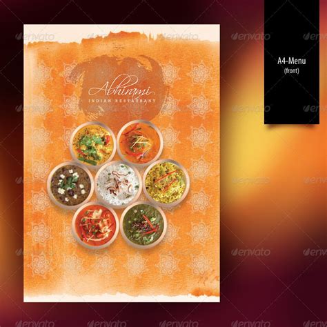 Indian Restaurant Menu set - A4 & Trifold Preview | Menu restaurant, Restaurant menu design ...