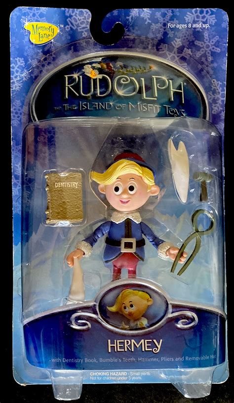 Rudolph the Red Nosed Reindeer Hermey Elf the Dentist Poseable Action Figure Vintage Misfit Toys ...