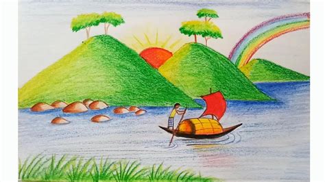 Easy Scenery Drawing For Kids at GetDrawings | Free download