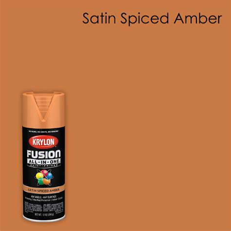 Krylon Fusion All-In-One Spray Paint, Satin, Spiced Amber, 12 oz. - Walmart.com | Spray paint ...