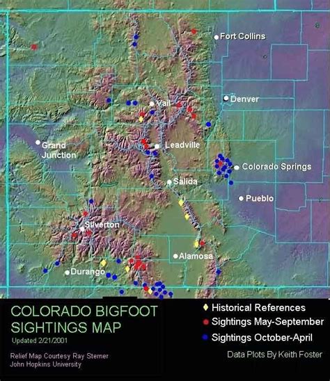 Us Map Of Bigfoot Sightings