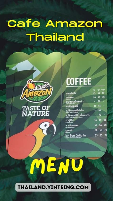 Cafe Amazon Thailand- menu and pricing – Let's visit Thailand