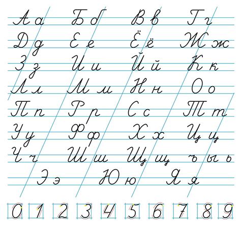 Russian Cursive | Cursive writing practice sheets, Handwriting ...