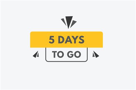 5 days to go countdown template. five day Countdown left days banner ...