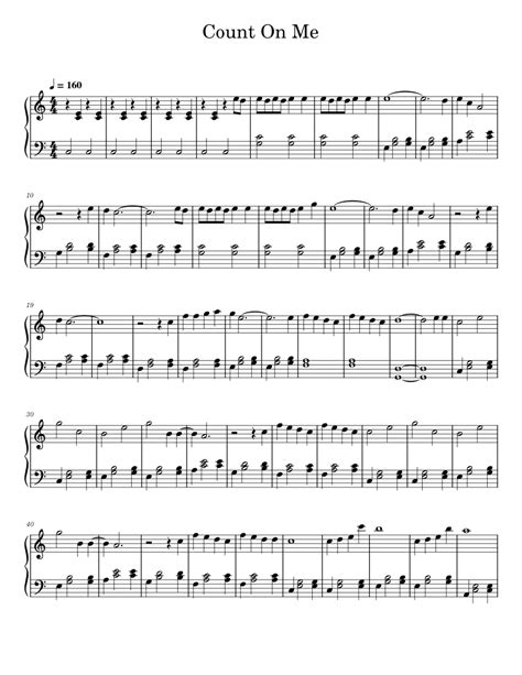 Count On Me Sheet music for Piano (Solo) | Download and print in PDF or ...