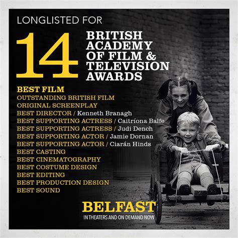 Belfast Movie - #BELFAST makes the BAFTA Awards longlist...