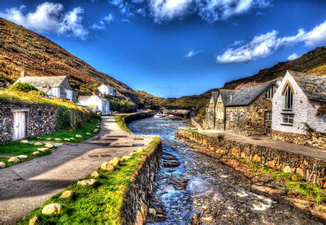 River leading to Boscastle harbour Cornwall England Photograph by ...