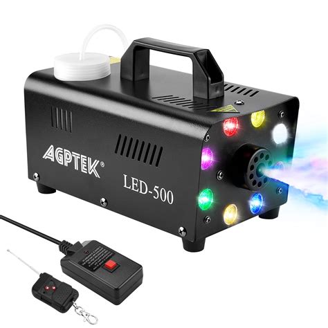 Fog Machine, AGPTEK 500W Portable Led Smoke Machine with Lights (Red ...