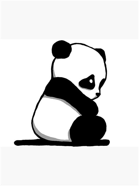 "Sad panda, drawing" Canvas Print for Sale by nijess | Redbubble