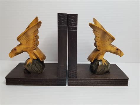 Handmade Wooden Eagle Bookends - Etsy