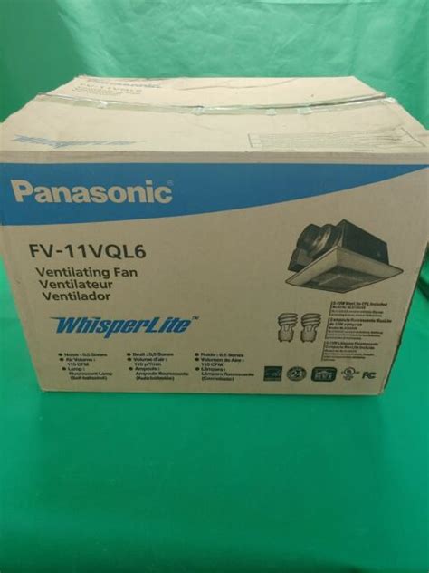 Panasonic Exhaust Fans Whisperlite 110 Cfm Bathroom Ceiling Fan With Light | Shelly Lighting