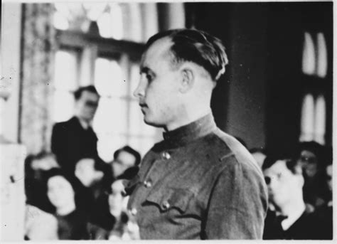 [A witness] testifies at the Sachsenhausen concentration camp war ...