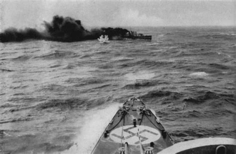 HMS Glowworm under fire