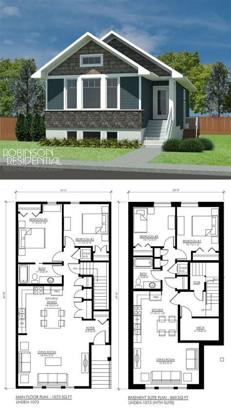 House Floor Plans With Basement Suite in 2020 | Basement house plans, New house plans, Unique ...