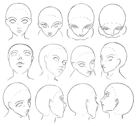 Anime Heads At Different Angles Drawing at GetDrawings | Free download