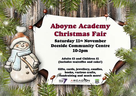 ABOYNE ACADEMY CHRISTMAS FAYRE 2017 — News — ARCADION