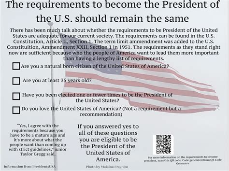 Presidential requirements should stay - The Pony Express