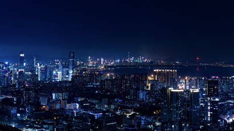 Wallpaper 4k night city, city lights, metropolis, night 4k Wallpaper | City lights, City lights ...