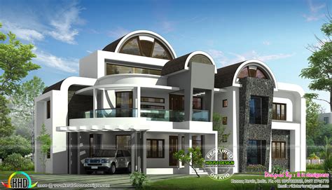 Half round roof unique house design - Kerala Home Design and Floor Plans - 9K+ Dream Houses