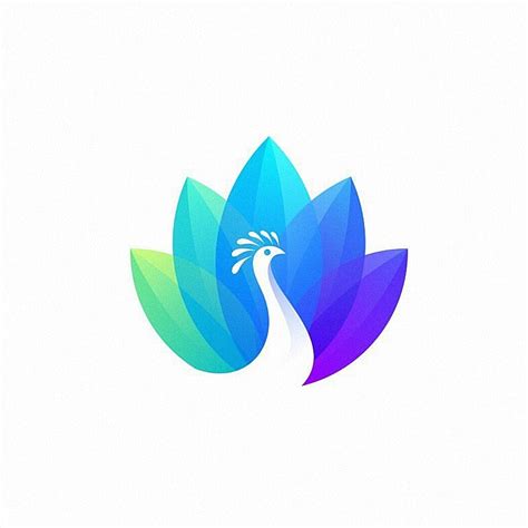 Beautiful "peacock + leaf" logo concept design ★★★ We offer unique and ...