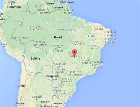 Where is Goiania on map Brazil