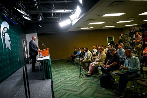 Harlon Barnett's first news conference as MSU interim head coach