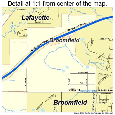 Broomfield Colorado Street Map 0809280