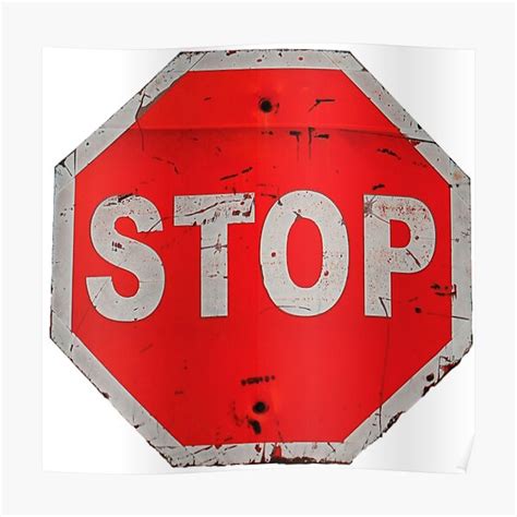 "vintage stop sign" Poster for Sale by The-Main-Show | Redbubble